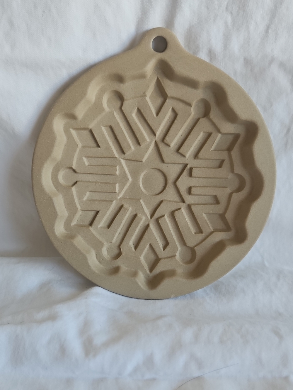 Vintage 1997 Wilton Tan Snowflake Cookie Mold. Christmas